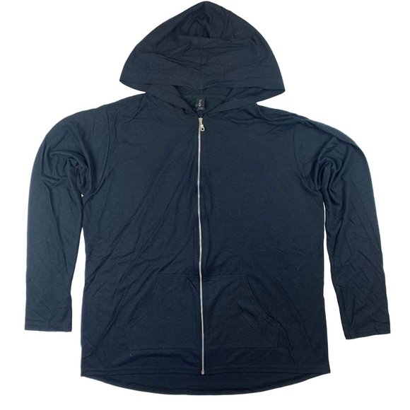 Ladies Tri Blend Hoodie Black Size X-Large Full Zipper,Pockets & Hood - Picture 1 of 1